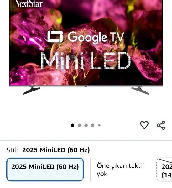 NextStar YE-75IDWG11 75″ 190 Ekran Uydu Alıcılı 4K Ultra HD Google MiniLED TV [Enerji Sınıfı G]