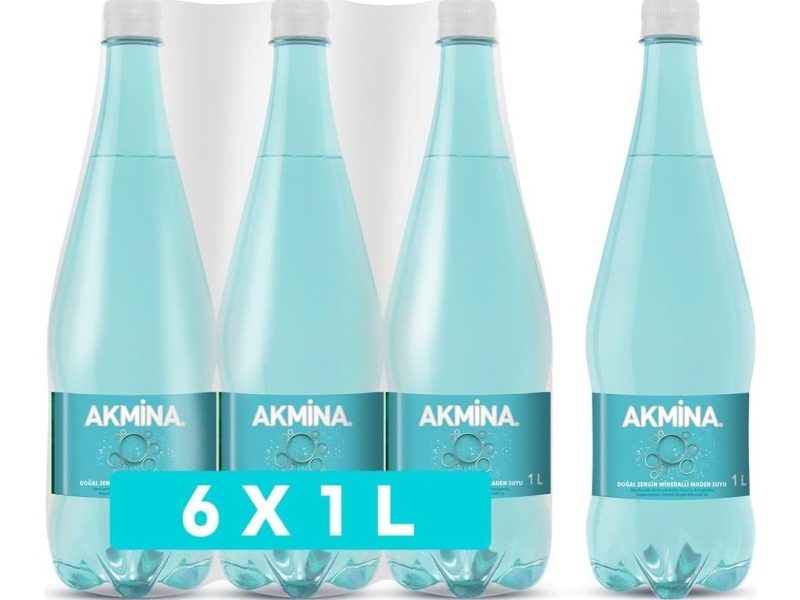 🛍️ Akmina Doğal Zengin Mineralli Maden Suyu 6×1 L — %30 İndirim