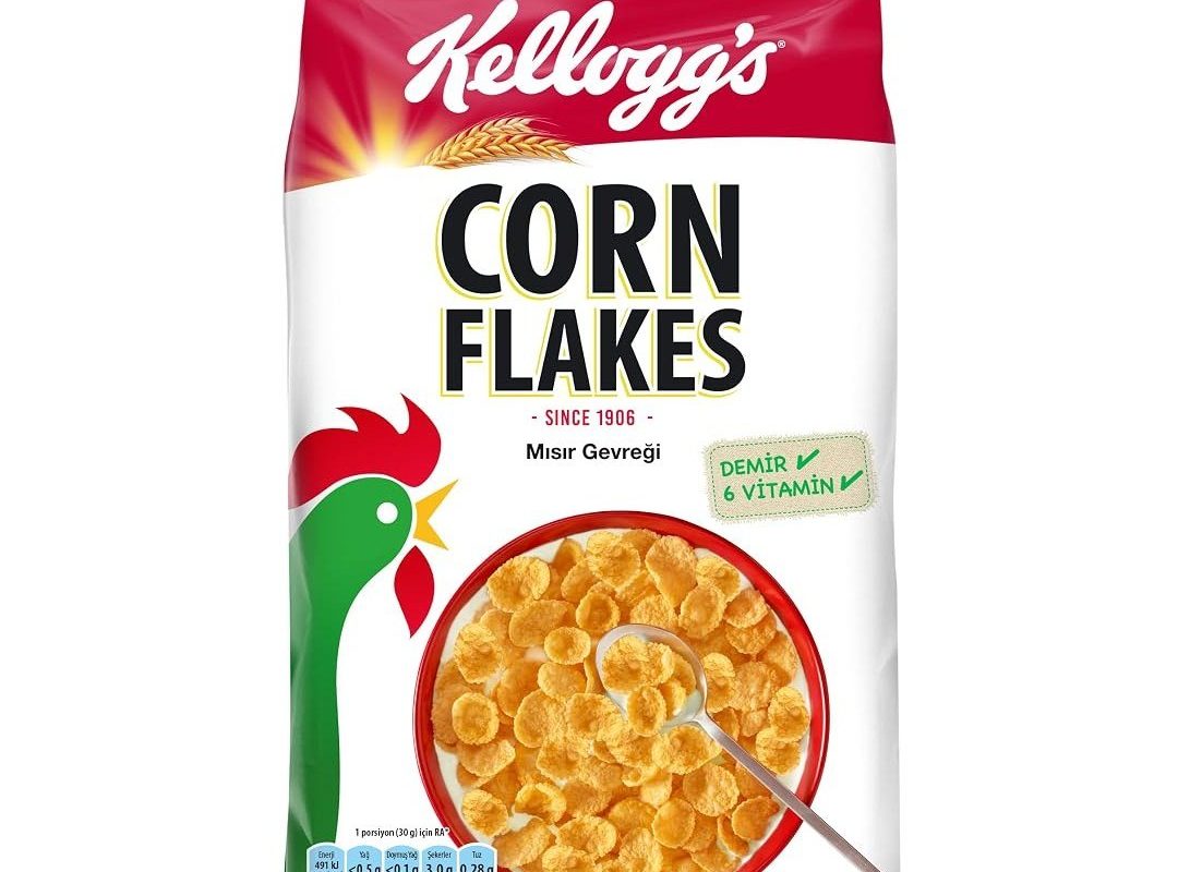 🛍️ Kellogg’s Corn Flakes Çıtır Altın Renginde Kahvaltılık Mısır Gevreği 400 Gr,Lif Kaynağı,Demir ve 6 Vitamin içerir,Folik Asit içerir — %75 İndirim