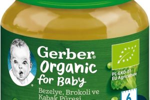 🚨 Gerber Organik Bezelye, Brokoli ve Kabak Püresi 125 gram