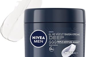 🚨 NIVEA MEN Erkek El ve Vücut Bakım Kremi Deep Dimension 400ml,Yoğun Nemlendirici,Ferah Koku,Yenileyici Bakım