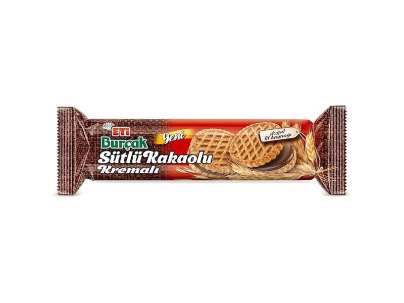 🛍️ Eti Burçak Sütlü Kakaolu Kremalı Yulaflı Bisküvi (1 x 100 g)