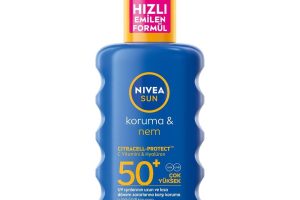 🛍️ NIVEA SUN SPF50+Yüksek Güneş Koruyucu 200 ml,Suya Dayanıklı,Nemlendirici,C Vitamini,Hyalüron
