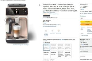 Philips 5500 Serisi LatteGo Tam Otomatik Espresso Makinesi 20 Sıcak ve Soğuk İçecek, Renkli Dokunmatik Ekran, Beyaz Roze Renk, QuickStart, SilentBrew Teknolojisi (EP5543/80)