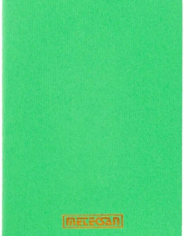 Meteksan Notes 9×14 cm Karton Kapaklı İplik Dikişli Defter, 24 Yaprak, Düz, Yaprak Yeşili