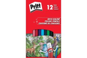 🛍️ Pritt 12’li Uzun Kuru Boya Kalemi, 12 Renk