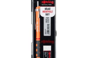 🛍️ rOtring Tikky Mekanik Kurşun Kalem, Uç ve Silgi Seti, 0,7 mm Kalem, 2B Uç, Orta Boy Silgi, Neon Turuncu, 3’lü Set