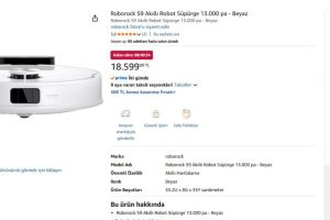 Roborock S9 Akıllı Robot Süpürge 13.000 pa – Beyaz