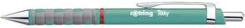 rOtring Tikky tükenmez kalem, pastel renklerde, mavi mürekkep, orta uç (1,0 mm), deniz mavisi şaft, tüy kadar hafif, kauçuk yumuşak dokunuşlu saplı