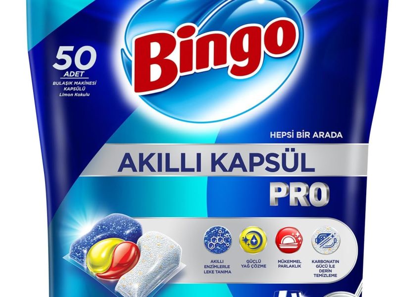 🛒 Bingo Akıllı Kapsül Pro Bulaşık Makinesi Deterjanı Tableti 50’li — %34 İndirim