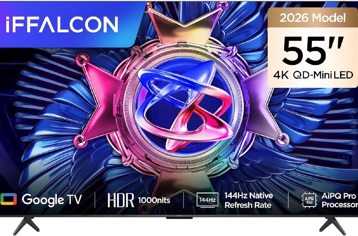 🛒 iFFALCON 55U95A 55 İnç Smart TV 4K QD-Mini LED Yüksek Parlaklık HDR 10+ Gaming Google TV, 144Hz Doğal Yenileme Hızı, ONKYO 2.1 Hi-Fi, Dolby Vision Atmos, MEMC, AI Modu, Game Master (3-Yıl Garanti) — %35 İndirim