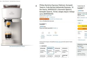 Philips Baristina Espresso Makinesi, Kompakt Tasarım, Evde Barista Kalitesinde Espresso, 16 Bar Basınç, BAR300/03 | Otomatik öğütücü, kompakt tasarım, 16 bar, süzgeç taşıyıcı mango sarısı (BAR300/03)