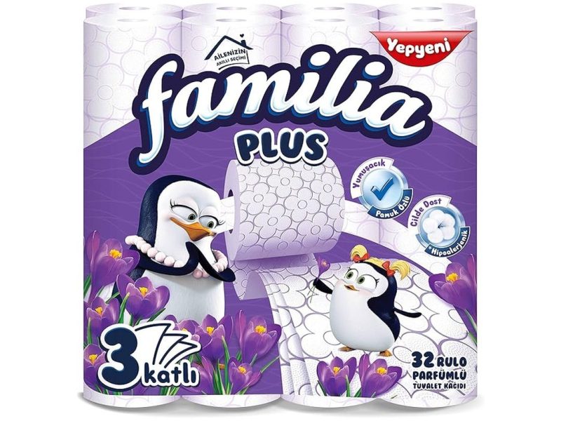🛍️ Familia Plus 3 Katlı Tuvalet Kağıdı Sihirli Çiçekler 32’li 1 Paket (1 x 32 Adet), 2.7 kg — %53 İndirim