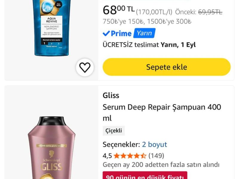 Gliss Ultimate Repair Keratin içeren Derinlemesine Güçlendirici Şampuan 400 ml çeşitleri