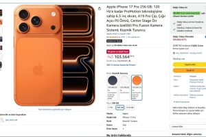 Apple iPhone 17 Pro 256 GB: 120 Hz’e kadar ProMotion teknolojisine sahip 6.3 inç ekran, A19 Pro Çip, Çığır Açıcı Pil Ömrü, Center Stage Ön Kamera özellikli Pro Fusion Kamera Sistemi; Kozmik Turuncu