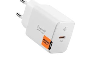 Spigen 20W USB-C Mini Hızlı Şarj Aleti/Şarj Isısını Düşürür GaN Pro Akım Korumalı Güç Adaptörü iPhone & Android & iPad Type-C EE201 Beyaz – ACH08701 (Spigen TR Garantili)