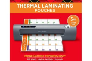 🛍 Scotch Thermal Laminator Pouches 3 Mil 100/Pkg-8.9″X11.4″ Letter
