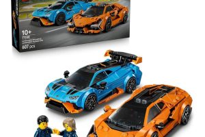 LEGO Speed Champions Lamborghini Revuelto ve Huracán STO 77238  10 Yaş ve Üzeri Çocuklar için Sürücü Minifigürü İçeren Oyuncak Yapım Seti, Hediye Fikri (607 Parça)