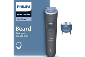 🛍️ Philips Beard Trimmer 3000 Serisi, Siyah, 20 Uzunluk Ayarı, Kendini Bileyen Bıçaklar, 60 Dakika Kablosuz Kullanım, USB A Şarj, BT3617/15