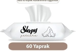 Sleepy Petcare Evcil Hayvan Islak Havlusu 60 Yaprak