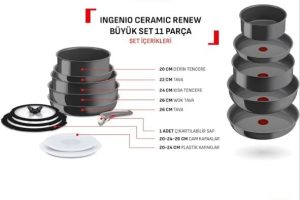 Tefal Ingenio Ceramic Renew İndüksiyon Tabanlı 3 Parça Tava Seti