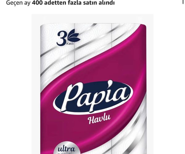 Papia 3 Katlı Ultra Emici & Dayanıklı 12Li Kağıt Havlu (1 X 12 Rulo) — %33 İndirim