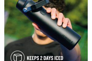 STANLEY Aerolight IceFlow Fast Flow Soğuk Su Termosu 0.60 Litre – Siyah | Paslanmaz Çelik