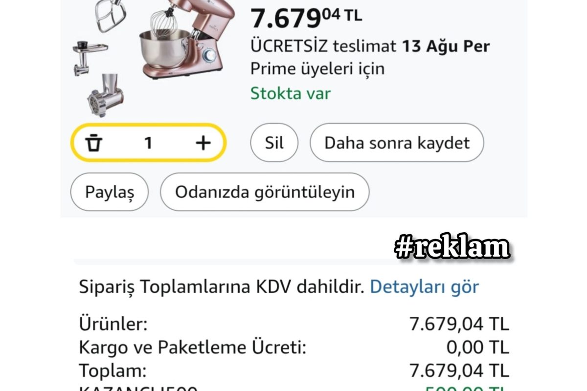 Karaca Multichef Stand Mikser, 1400W, 5.5L Hacim, Paslanmaz Çelik, Rose Gold – KAZANCLI500 Koduyla 7.179₺ — %93 İndirim