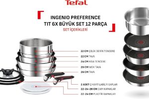 🛒 Tefal Ingenio Preference 12 Parça Tencere Seti | 6X Kaplama | Çıkarılabilir Sap | Yapışmaz — %6 İndirim