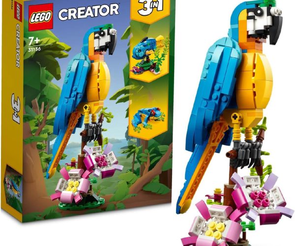 🛒 LEGO Creator Egzotik Papağan 31136 | 7 Yaş ve Üzeri Çocuklar için Kurbağaya Dönüşebilen Oyuncak Yapım Seti, Hediye Fikri (253 Parça) — %35 İndirim