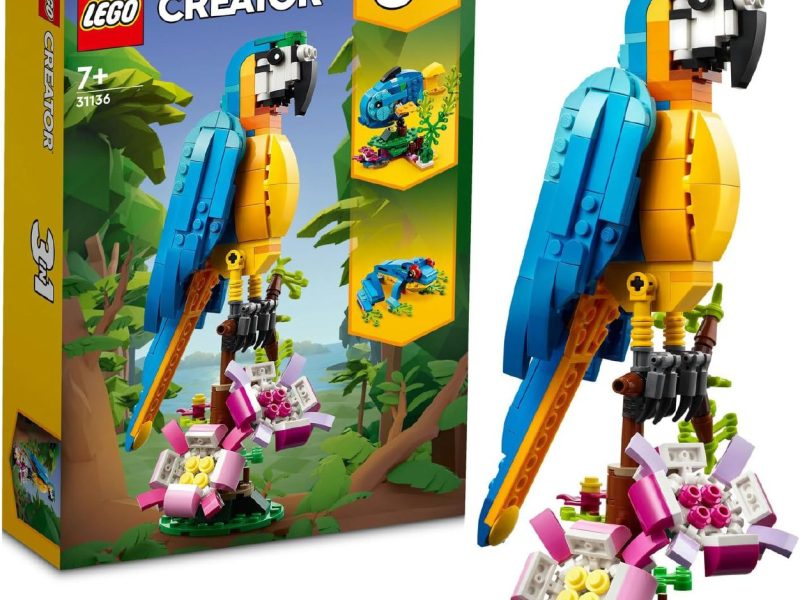 🛒 LEGO Creator Egzotik Papağan 31136 | 7 Yaş ve Üzeri Çocuklar için Kurbağaya Dönüşebilen Oyuncak Yapım Seti, Hediye Fikri (253 Parça) — %35 İndirim
