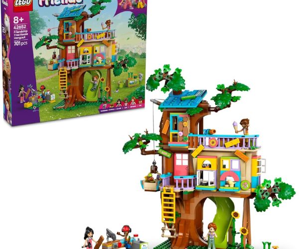 🛒 LEGO Friends Arkadaşlık Ağaç Ev Buluşma Yeri 42652 | 8 Yaş ve Üzeri Kız ve Erkek Çocukları için Mini Bebek İçeren Yaratıcı Oyuncak Yapım Seti, Doğum Günü Hediyesi (701 Parça) — %32 İndirim