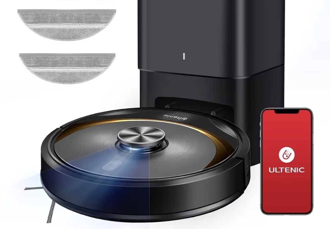 Ultenic T10 Elite Robot Vacuum Cleaner with Mop, Robotic Vacuum Self Emptying for 45 Days Hands-Free, LiDAR Navigation, Compatible with Alexa/Wi-Fi Connected, Ideal for Pet Hair, Hard Floor and Carpet