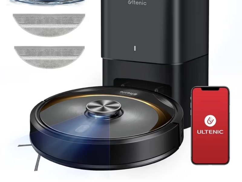 Ultenic T10 Elite Robot Vacuum Cleaner with Mop, Robotic Vacuum Self Emptying for 45 Days Hands-Free, LiDAR Navigation, Compatible with Alexa/Wi-Fi Connected, Ideal for Pet Hair, Hard Floor and Carpet