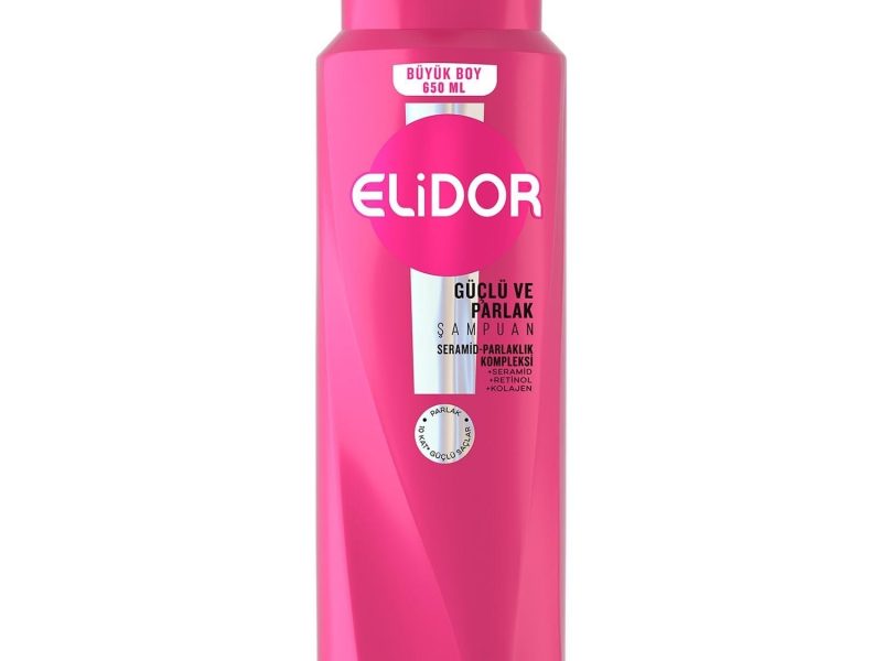 Elidor Saç Bakım Şampuanı, Güçlü ve Parlak, 650 ml