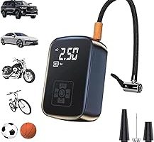 🛒 Yeni Auhma Model Lastik Şişirme Cihazı Taşınabilir Hava Kompresörü Ekranlı Kablosuz Bisiklet Pompası, 150 PSI LED Işıklı Araba Lastikleri Pompası Arabalar, Motosikletler için Hava Pompası (Yatay) — %69 İndirim