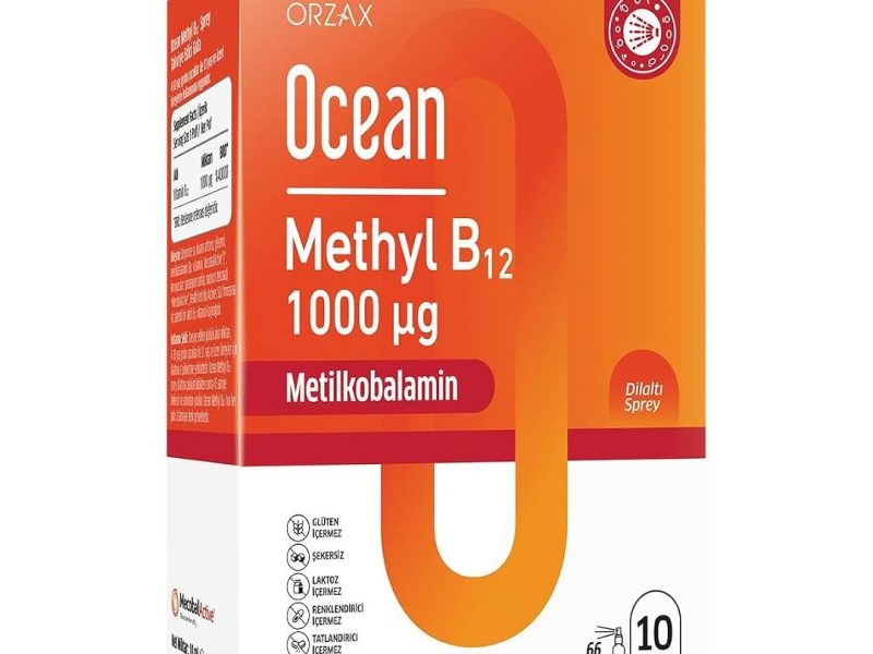 🛍️ Ocean Methyl B12 1000 mcg Metilkobalamin içeren Dilaltı Sprey (1 x 10 mL)