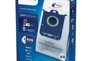 🛍 PHILIPS FC8021/03 S-Bag Elektrikli Süpürge Torbaları, Beyaz, 4 Adet