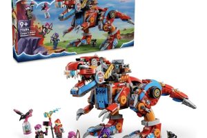 LEGO DREAMZzz Cooper’ın Robot Dinozoru C-Rex 71484 – 9 Yaş ve Üzeri Kız ve Erkek Çocukları İçin 4 Minifigür ve T. rex Modeli İçeren Oyuncak Yapım Seti, Çocuklar için Doğum Günü Hediyesi (917 Parça)