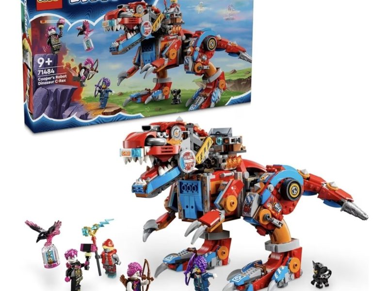 LEGO DREAMZzz Cooper’ın Robot Dinozoru C-Rex 71484 – 9 Yaş ve Üzeri Kız ve Erkek Çocukları İçin 4 Minifigür ve T. rex Modeli İçeren Oyuncak Yapım Seti, Çocuklar için Doğum Günü Hediyesi (917 Parça)