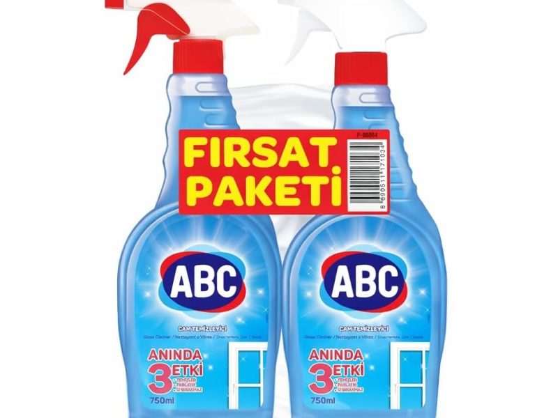 🛍️ ABC DETERJAN Cam Temizleyici Promosyonlu Paket (1+1) 750 Ml