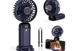 🛍️ Dijital Göstergeli Mini Vantilatör, Şarjlı Masaüstü Vantilatör, Taşınabilir 12000 Rpm El Fanı, Ergonoik Tasarım, Kademeli ve Sessiz Çalışma, Soğutucu Mini El Fanı, El Tipi ve Masaüstü Kullanım