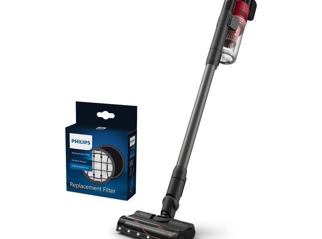 🛍️ Philips 6000 Serisi Kablosuz Dikey Süpürge, PowerCyclone 11 (XC6552/01) ve Philips Orijinal Yedek Filtre   Kablosuz Süpürge 6000, 7000 ve 8000 Serisi ile Uyumlu (XV1681/01)