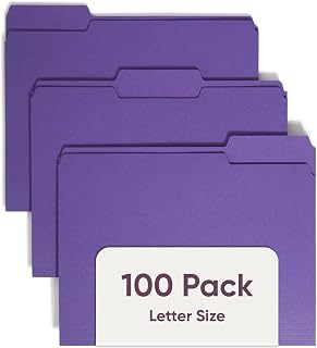 Smead 13043 Evrak Dosyası, 1/3 Kesim, Mektup Boyutu, Mor, 100 Adet