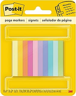 Post-it Sayfa İşaretleyicileri, Çeşitli Parlak Renkler, 1/2