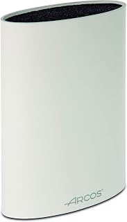 ARCOS Oval Bıçak Koruyucu 20 cm'e kadar. Termoplastik Kauçuktan Üretilmiş Modern Tasarım Bıçak Bloğu. 220x160x65 mm. Beyaz Renk