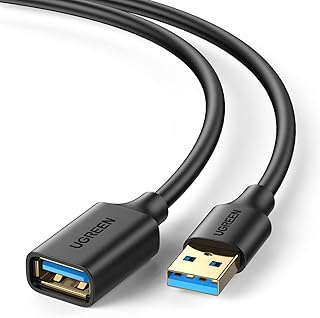 Ugreen USB 3.0 uzatma kablosu Uzatma kablosu USB 3.0 Kart okuyucu, klavye, USB bellek, harici sabit disk, USB hub, yazıcı, tarayıcı, kamera için A erkek - A dişi. (1m)