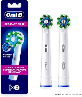 Oral-B CrossAction Elektrikli Diş Fırçası Yedek Fırça Başlıkları Dolum, 2 ct (Ambalaj değişebilir)