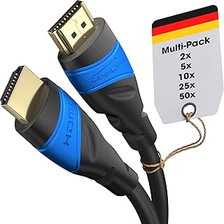 KabelDirekt – HDMI Kablosu 8K & 4K – 2x 2m – Alman Flexcore teknolojisi