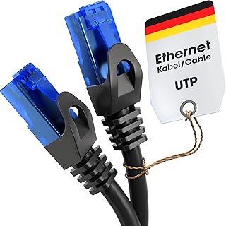 KabelDirekt – Ethernet Kablosu 10Gbit/s – 1,5m, siyah